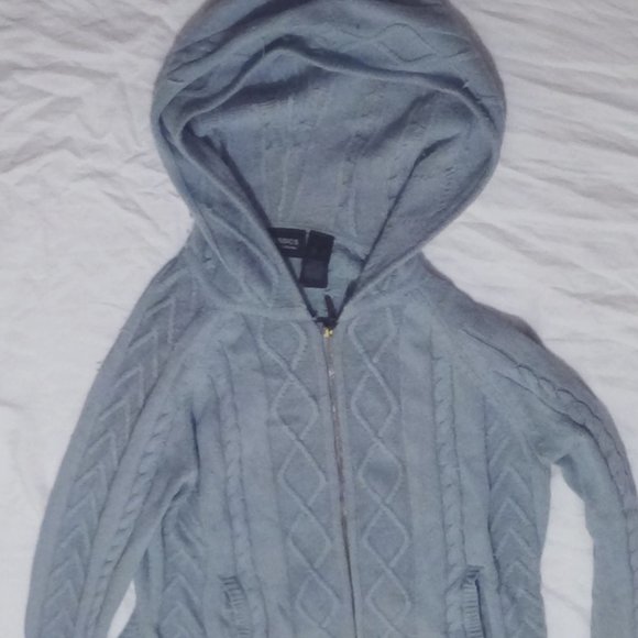 Light Blue Cable-Knit Sweater - Picture 3 of 7